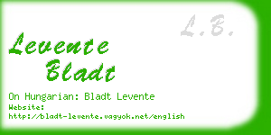 levente bladt business card